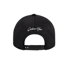 Load image into Gallery viewer, Black Satin Logo Hat
