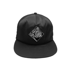 Black Satin Logo Hat